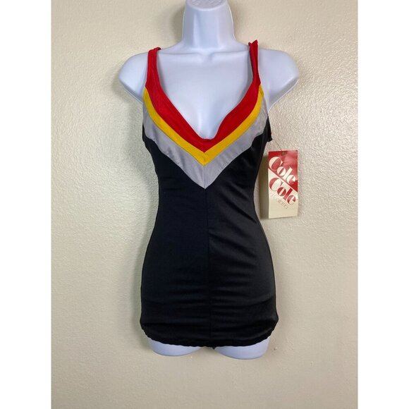 Cole Of California Other - Vintage Cole Of California 40s 50s Retro One Piece Swimsuit Size 10 Black Red